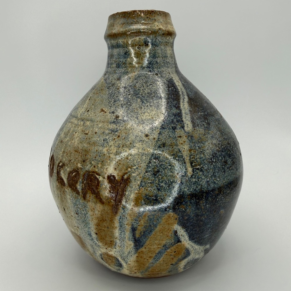 Signed Salt Glaze Stoneware Jug Highwayman McCall‎ The Grocery Rustic Vase 6.5" - Picture 4 of 8